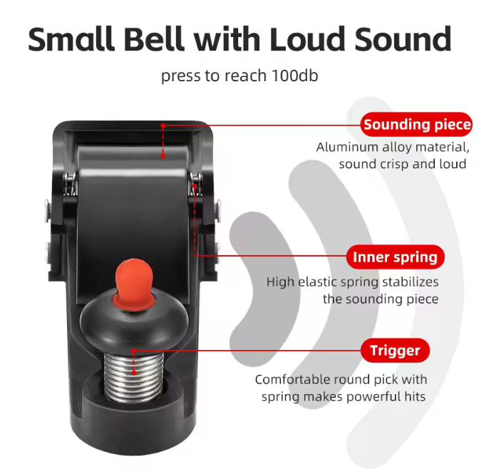 ROCKBROS – Timbre de Seguridad para Bicicleta 100 dB (Aluminio)